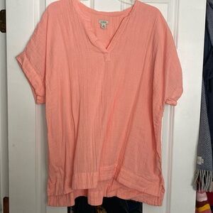 LL Bean Women's Cloud Gauze Shirt, Short-Sleeve